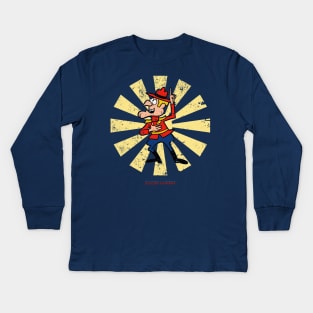 Dudley Do Right Retro Japanese Kids Long Sleeve T-Shirt